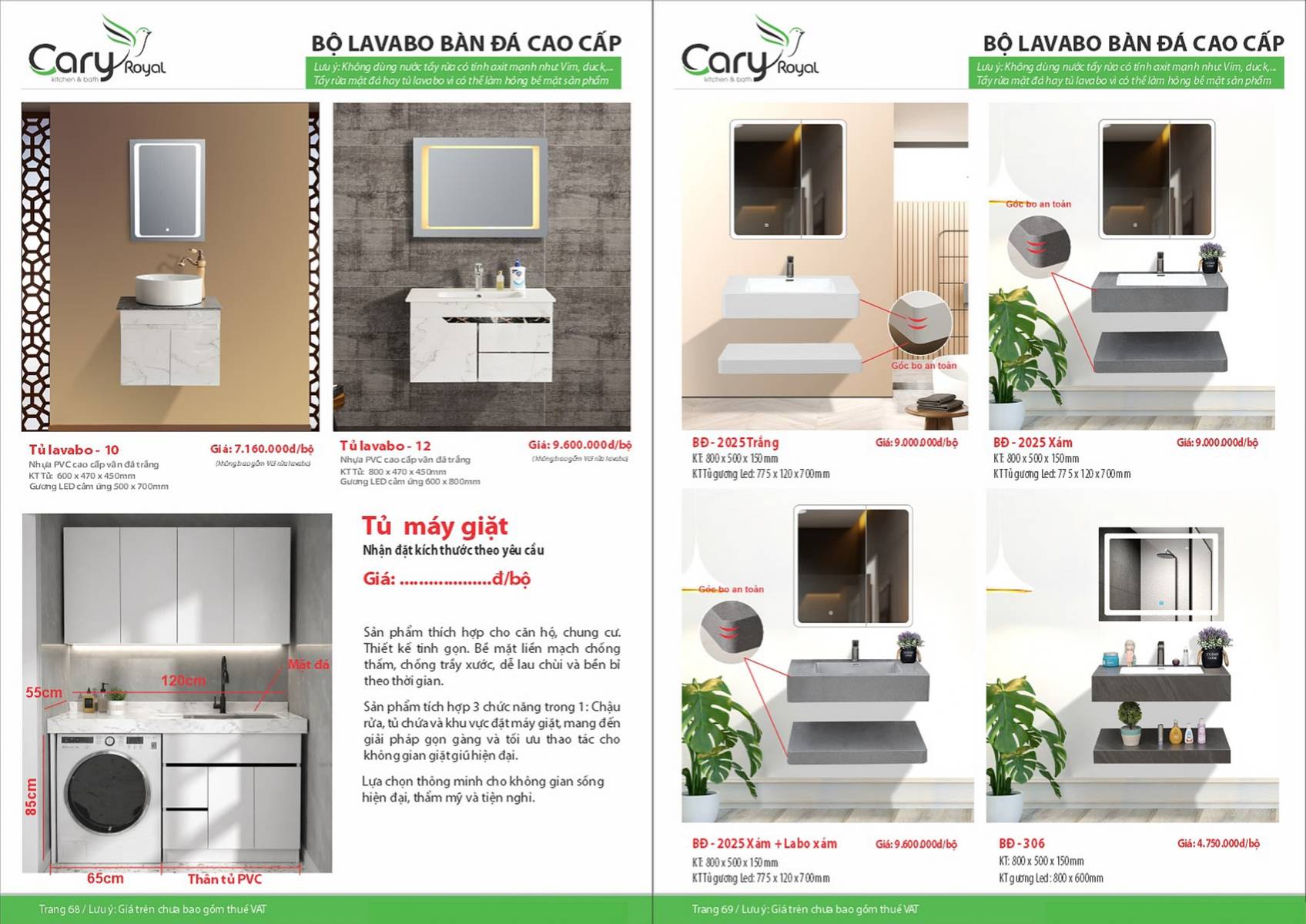 Thiết bị vệ sinh Cary Royal Catalogue và Bảng giá mới nhất 2026 /Page 35
